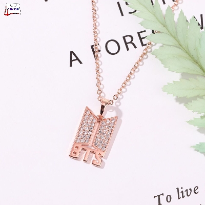 Picture of BTS Premium Necklace Golden Chain Jewelry Accessory