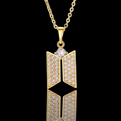 Picture of BTS Premium Necklace Golden Chain Jewelry Accessory