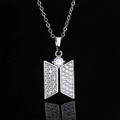 Picture of BTS Premium Necklace for Women Silver Plated Jewelry Fashion Accessory