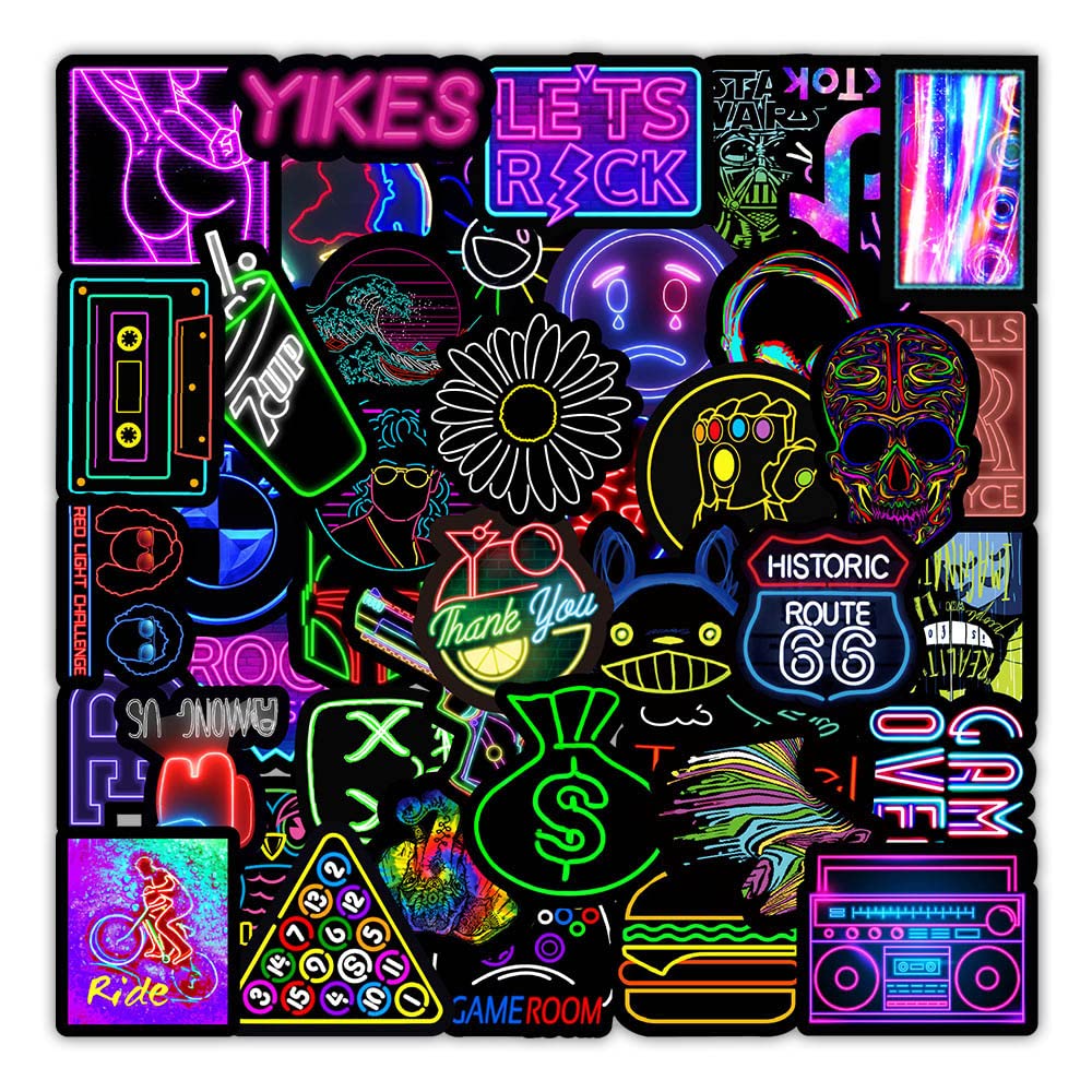 Picture of 50Pcs/Pack Graffiti Waterproof Sticker Decal Luggage Laptop Lights Stickers