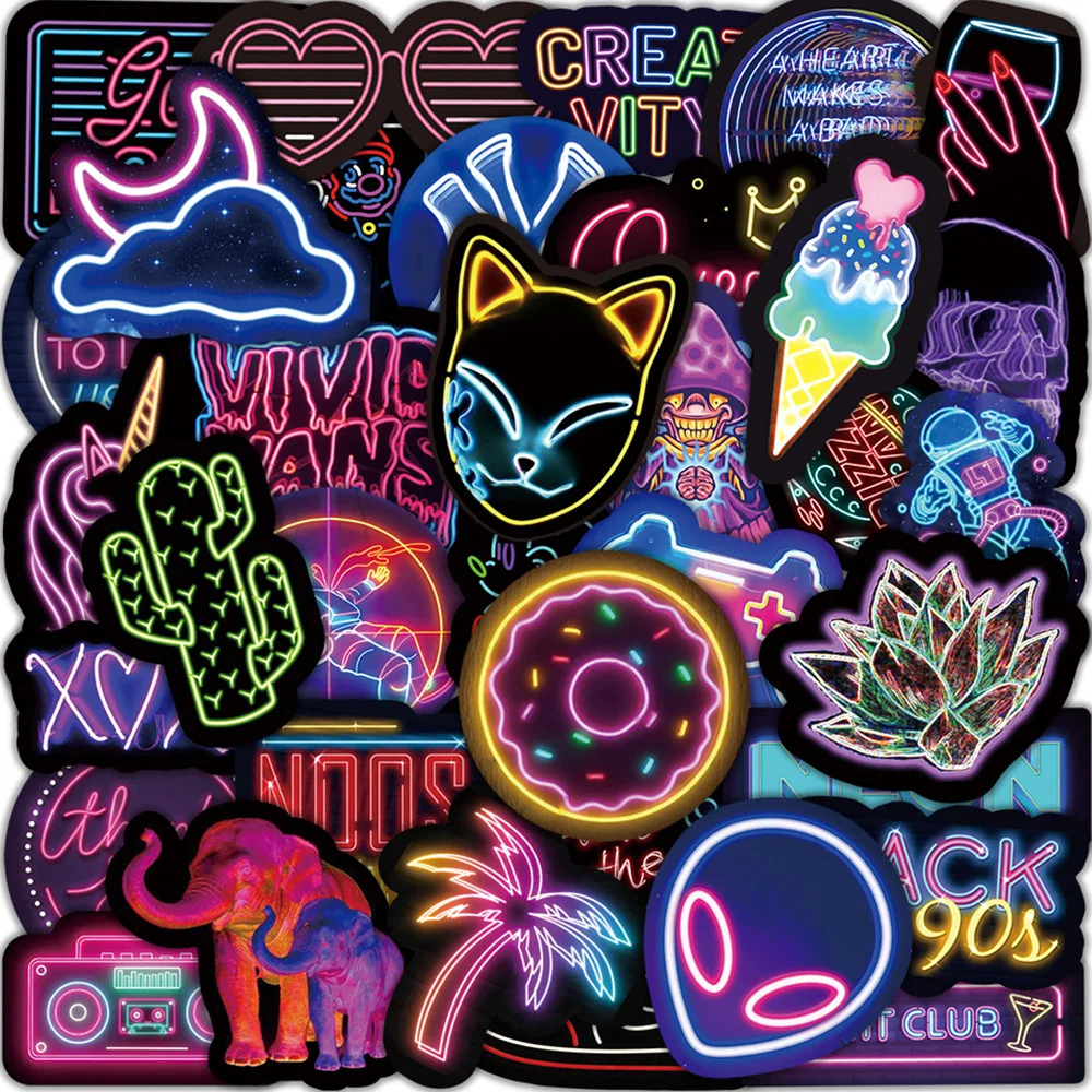 Picture of 50Pcs/Pack Graffiti Waterproof Sticker Decal Luggage Laptop Lights Stickers