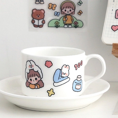 Picture of 100Pcs Stickers Anime Figure Pattern Decorative PET Cartoon Character Decals for Scrapbook