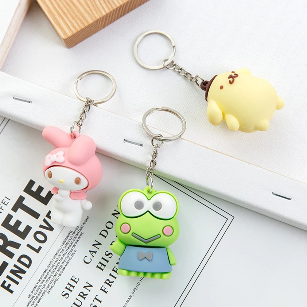 Picture of Creative Rubbe Keychain/Popular Cartoon KT Series Car Pendant Decoration For Bags/Key Rings Accessories