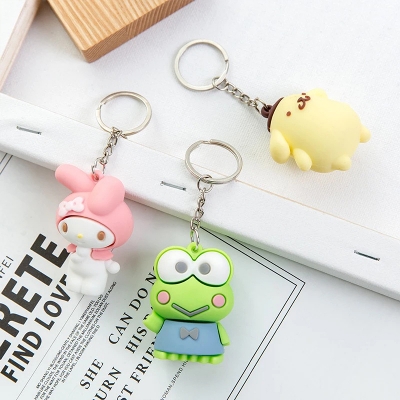 Picture of Creative Rubbe Keychain/Popular Cartoon KT Series Car Pendant Decoration For Bags/Key Rings Accessories