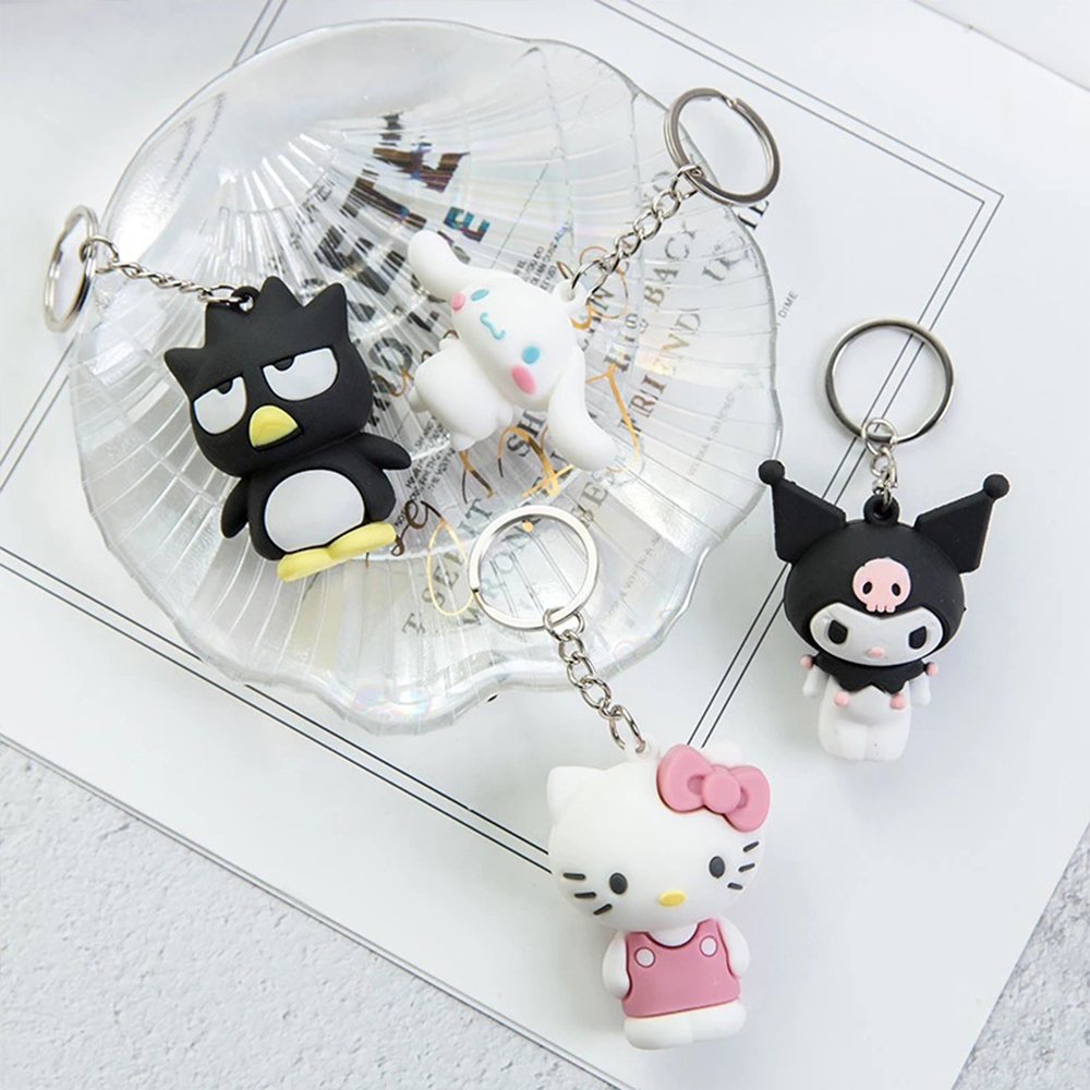 Picture of Creative Rubbe Keychain/Popular Cartoon KT Series Car Pendant Decoration For Bags/Key Rings Accessories