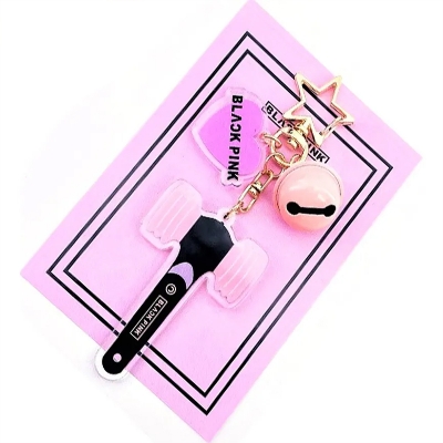 Picture of BLACKPINK Key Ring With Soft Fluffy Puff Ball