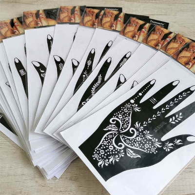 Picture of Henna Sticker Mehndi Eid 2025 Bridal Tatto Design Waterproof Stencils Reusable 1 Pair = 2 Pieces