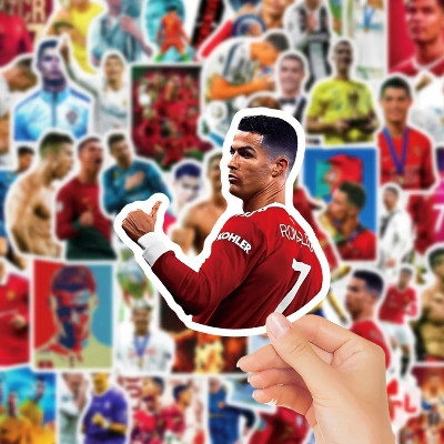 Picture of 50Pcs Set Cristiano Ronaldo Pattern Stickers PVC Luggage Laptop Guitar Decals Collection Gift Wall Decoration