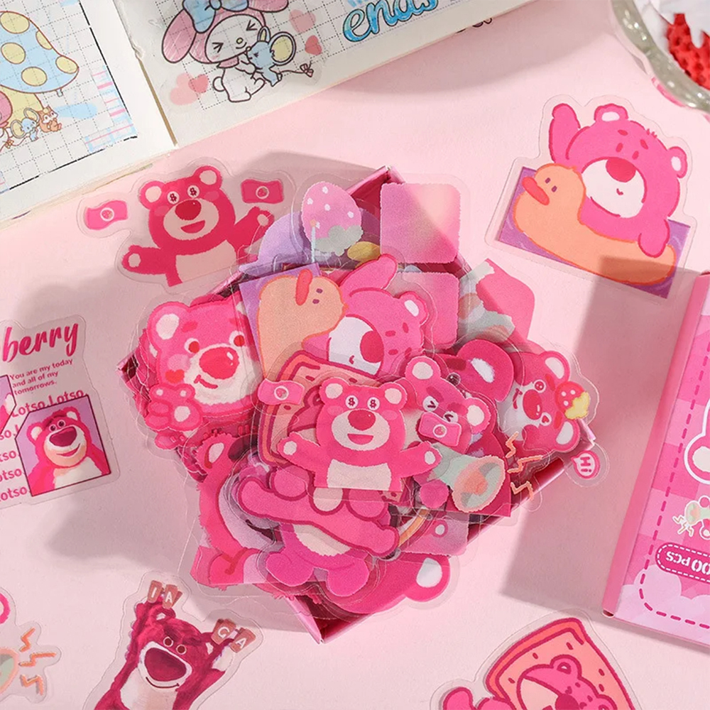 Picture of 100PCS/Box Sanrio Kawaii Stickers Mymelody Kuromi Cute Anime Cartoon Decoration Stationery DIY Decoration Stickers Children Toys Gifts
