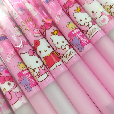 Picture of 12PCS/6PCS Set Cute Cartoon Hello Kitty Pen Student Stationery Gifts Black Ball Point Pens