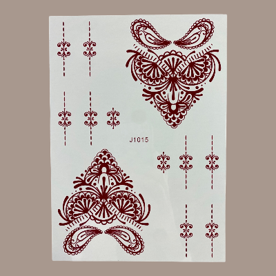 Picture of Henna Eid 2025 Collection Lace Mehndi Sticker Hand Bridal Tattoo Temporary Design