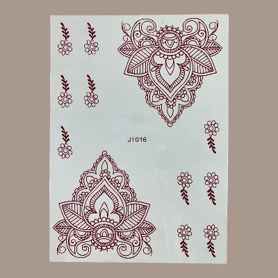 Picture of Henna Eid 2025 Collection Lace Mehndi Sticker Hand Bridal Tattoo Temporary Design