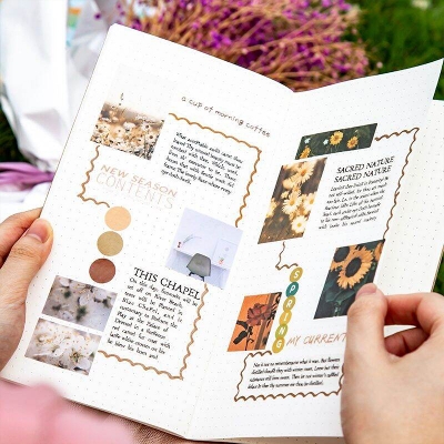 Picture of 50PCS Garden Star Series INS Basic Material Book Memo Pad Washi Sticker Literary Mail Card Journal Planner Diary DIY Scrapbooking Stickers