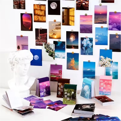 Picture of 50 Pieces Passing World Series Coated Paper Stickers ins Material Paper Album Diary Journal Craft Decorative Scrapbooking DIY Sticker