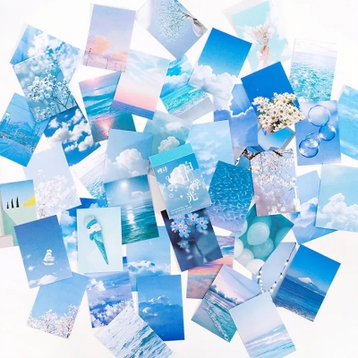 Picture of 50 Pieces Passing World Series Coated Paper Stickers ins Material Paper Album Diary Journal Craft Decorative Scrapbooking DIY Sticker