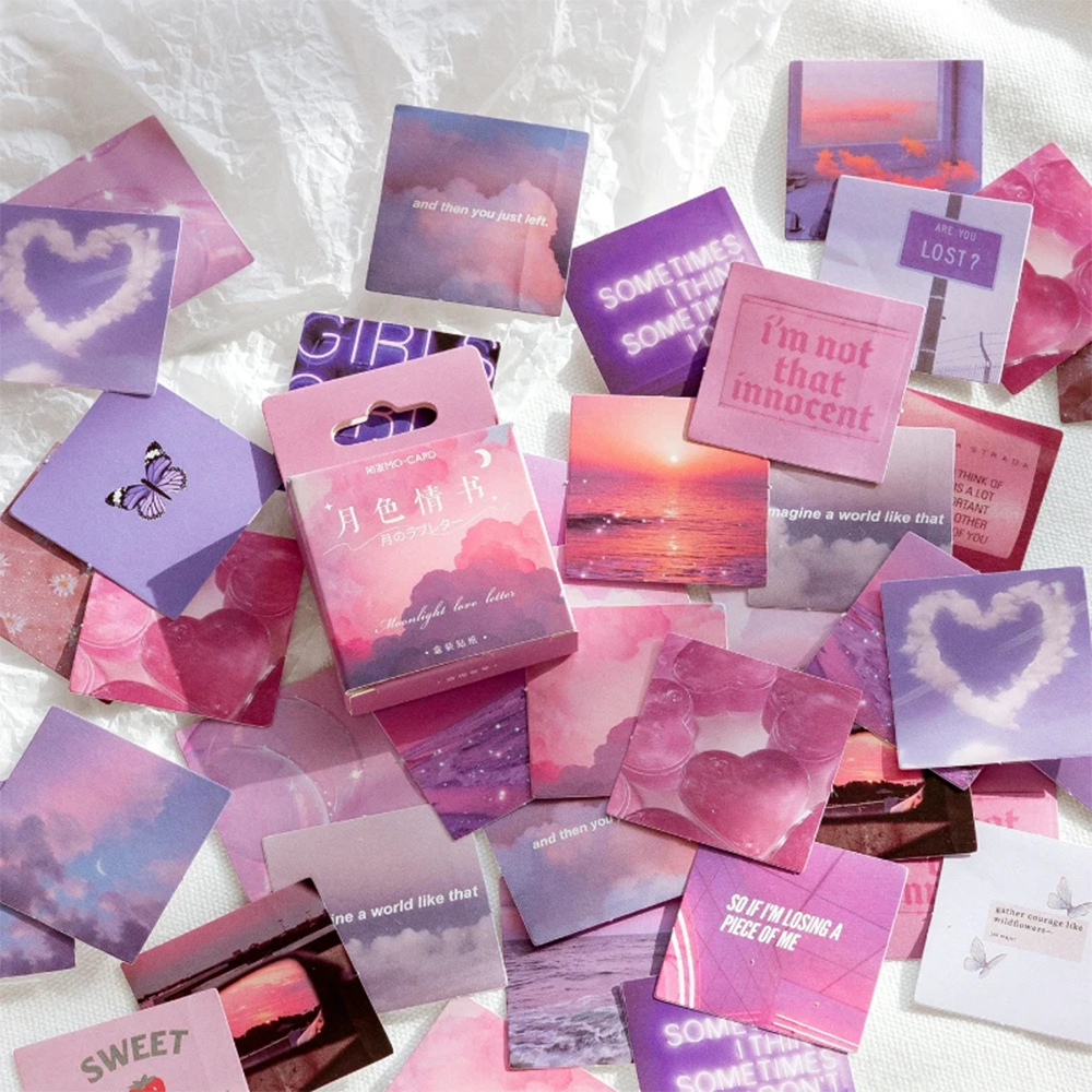 Picture of 46PCS Beautiful From All Cute Series Stickers Album Diary, Flower Journal Decorative Crafts Scrapbooking DIY Boxed Sticker