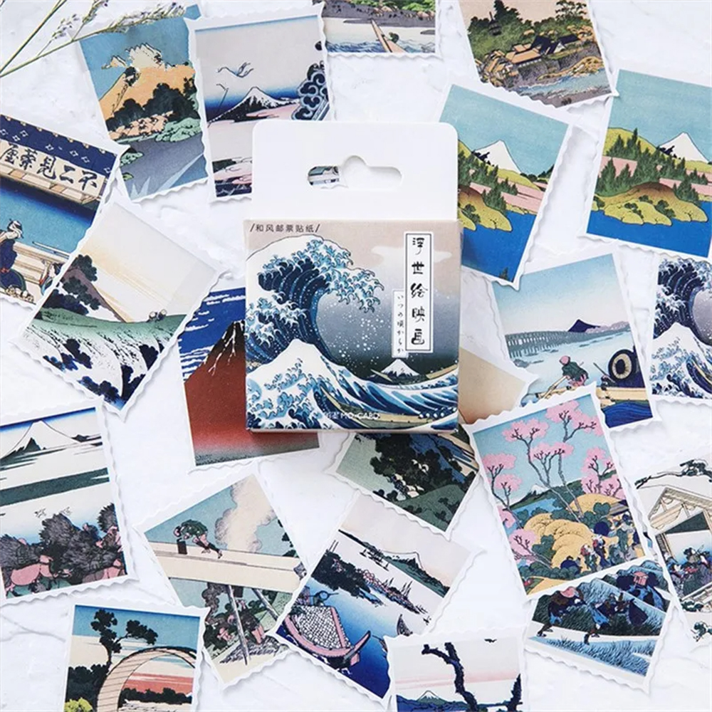 Picture of 46PCS Beautiful From All Cute Series Stickers Album Diary, Flower Journal Decorative Crafts Scrapbooking DIY Boxed Sticker