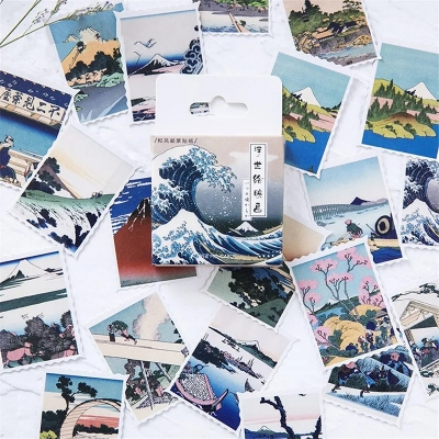 Picture of 46PCS Beautiful From All Cute Series Stickers Album Diary, Flower Journal Decorative Crafts Scrapbooking DIY Boxed Sticker