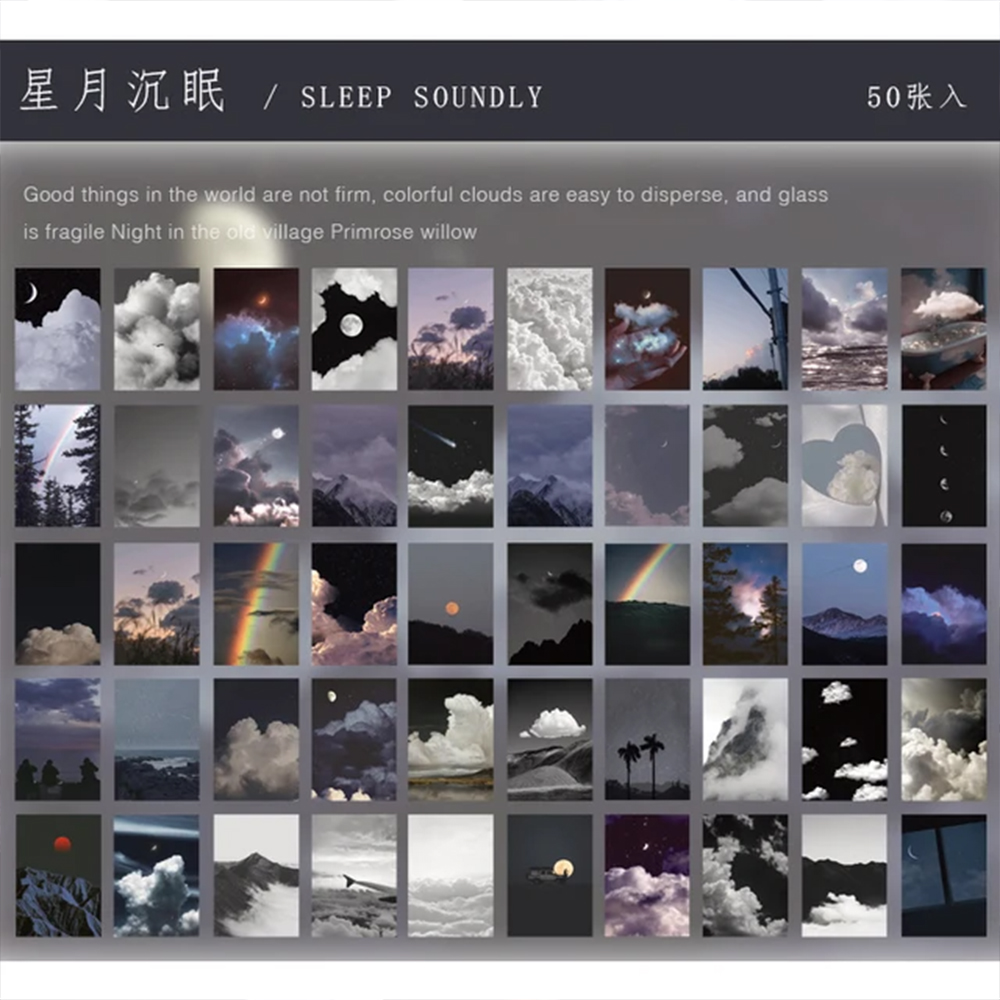 Picture of 50PCS Sleep Soundly Stickers Album Diary Journal Decorative Crafts Scrapbooking DIY Sticker Book