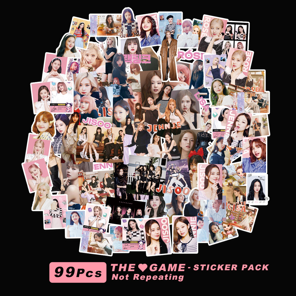 Picture of 100PCS BLACKPINK Coachella Pattern Stickers PVC Luggage Laptop Guitar Decals Collection Gift