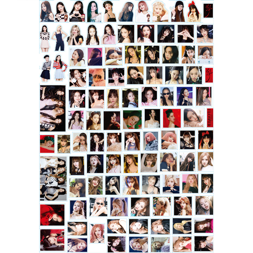 Picture of 100PCS BLACKPINK Coachella Pattern Stickers PVC Luggage Laptop Guitar Decals Collection Gift
