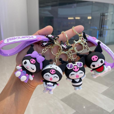 Picture of Kuromi Keychain Sanrio Cute Fashion Bag Keyring Anime Pendant Birthday Gift