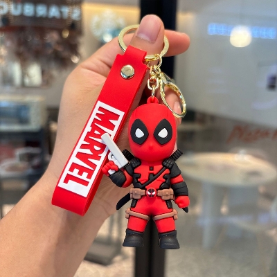 Picture of Marvel Deadpool & Wolverine Silcone Bag Pendant Keychains for Men Women Fans Keys Holder Keyring Ornament Gifts for Friends