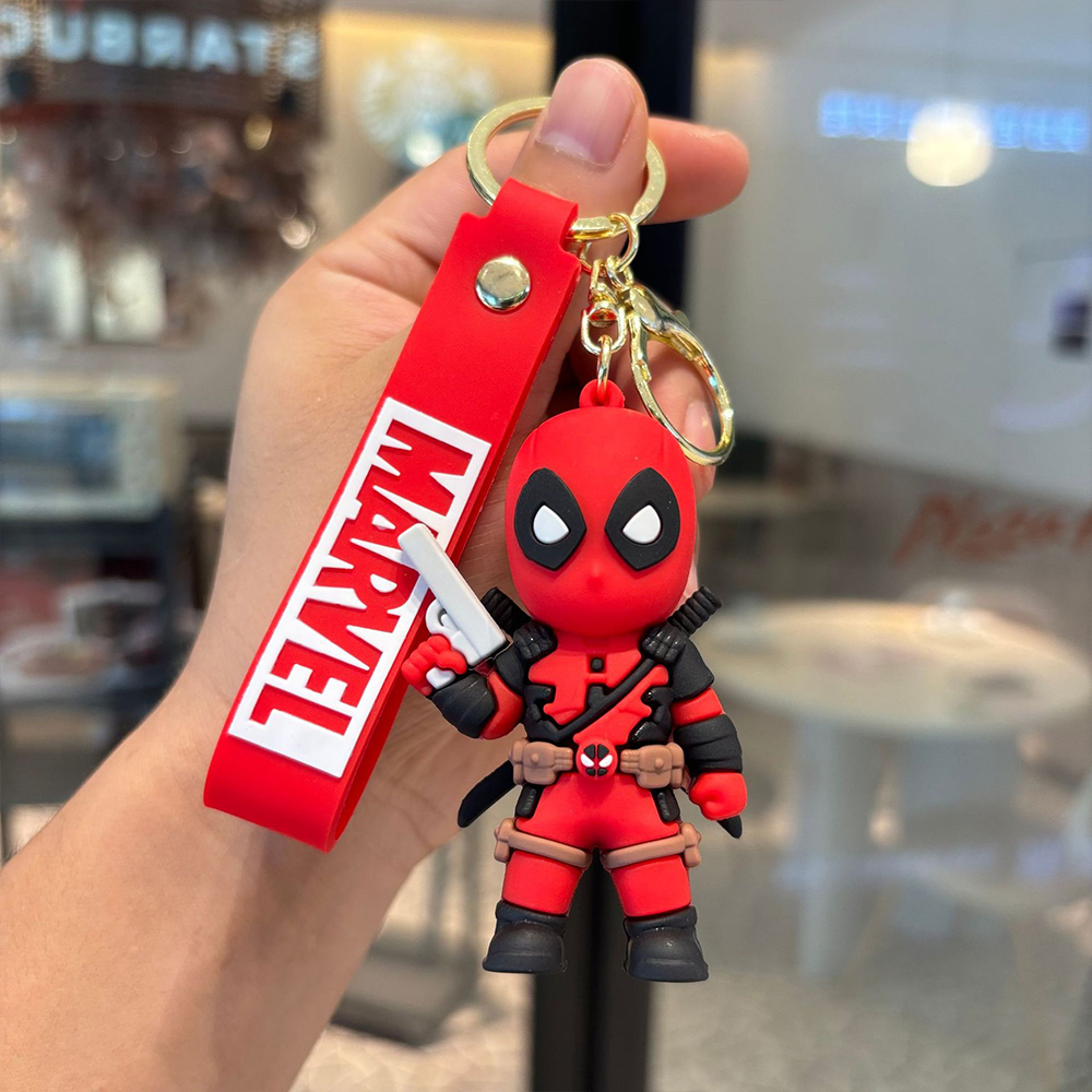 Picture of Marvel Deadpool & Wolverine Silcone Bag Pendant Keychains for Men Women Fans Keys Holder Keyring Ornament Gifts for Friends