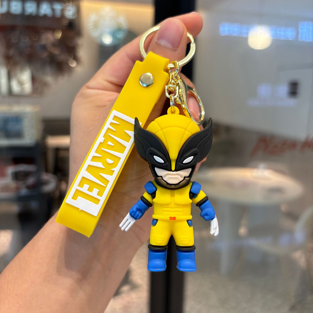 Picture of Marvel Deadpool & Wolverine Silcone Bag Pendant Keychains for Men Women Fans Keys Holder Keyring Ornament Gifts for Friends