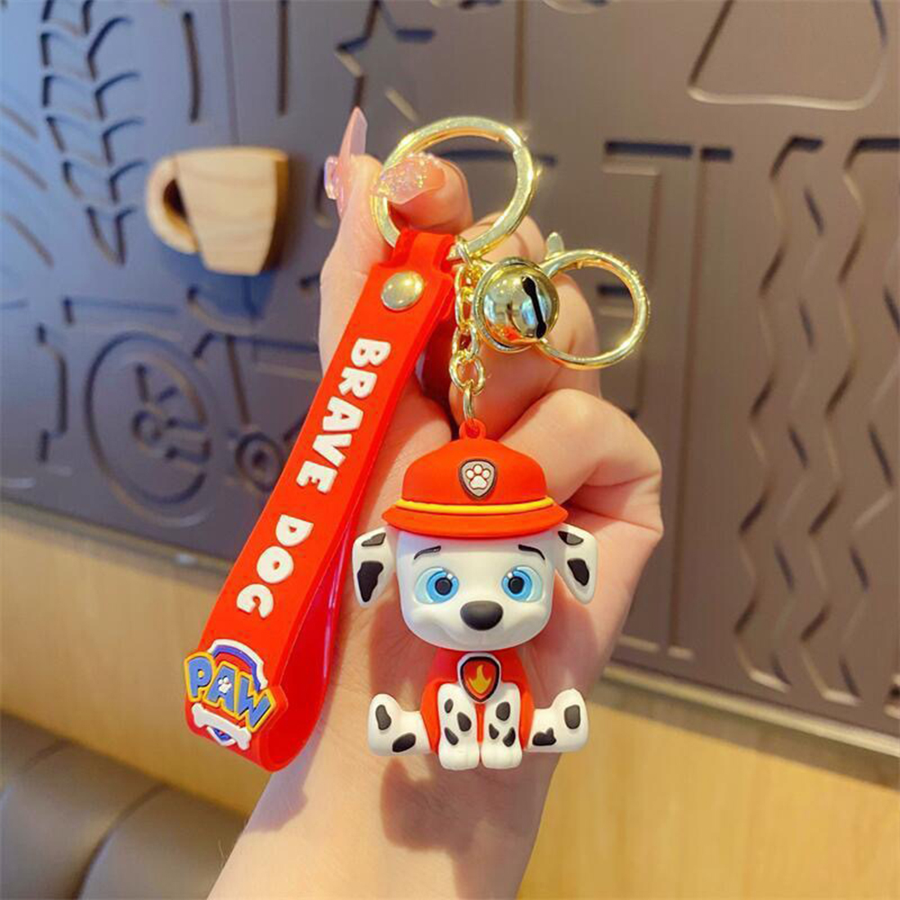 Picture of Anime Paw Patrol Keychain Action Figures Chase Skye Rocky Marshall Bag Pendant Cute Pvc Doll Car Key Chain Children Toys Gifts