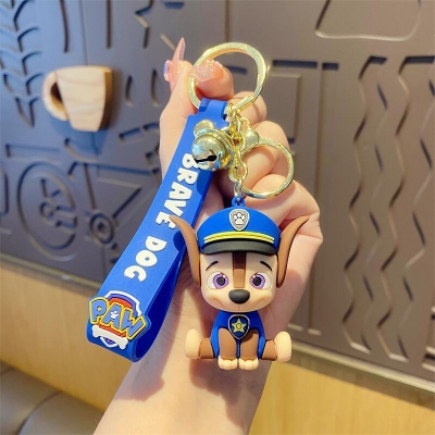 Picture of Anime Paw Patrol Keychain Action Figures Chase Skye Rocky Marshall Bag Pendant Cute Pvc Doll Car Key Chain Children Toys Gifts