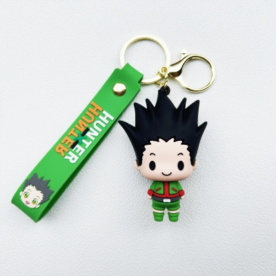 Picture of HUNTER X HUNTER Action Figure Keychain Killua Zoldyck GON·FREECSS Doll Pendent Keyring Hisoka Chrollo Kurapika Car Key Holder