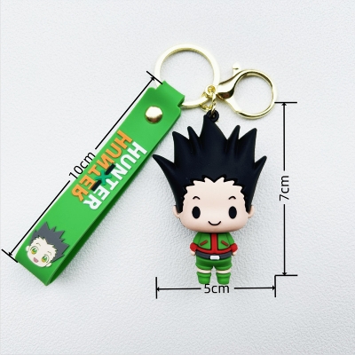 Picture of HUNTER X HUNTER Action Figure Keychain Killua Zoldyck GON·FREECSS Doll Pendent Keyring Hisoka Chrollo Kurapika Car Key Holder