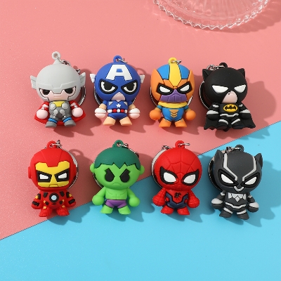 Picture of Cute Marvel Superhero The Avengers Keychains Creative Pendant Key Holder Fashion Accessories