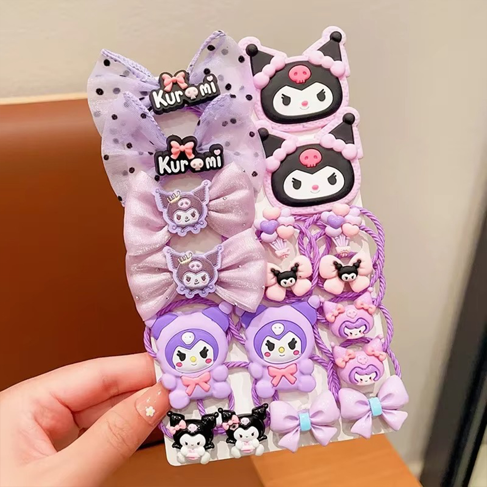 Picture of 18Pcs Kuromi Hair Clip Set Kawaii Baby Girl Sanrio Hair Accessories for Kids