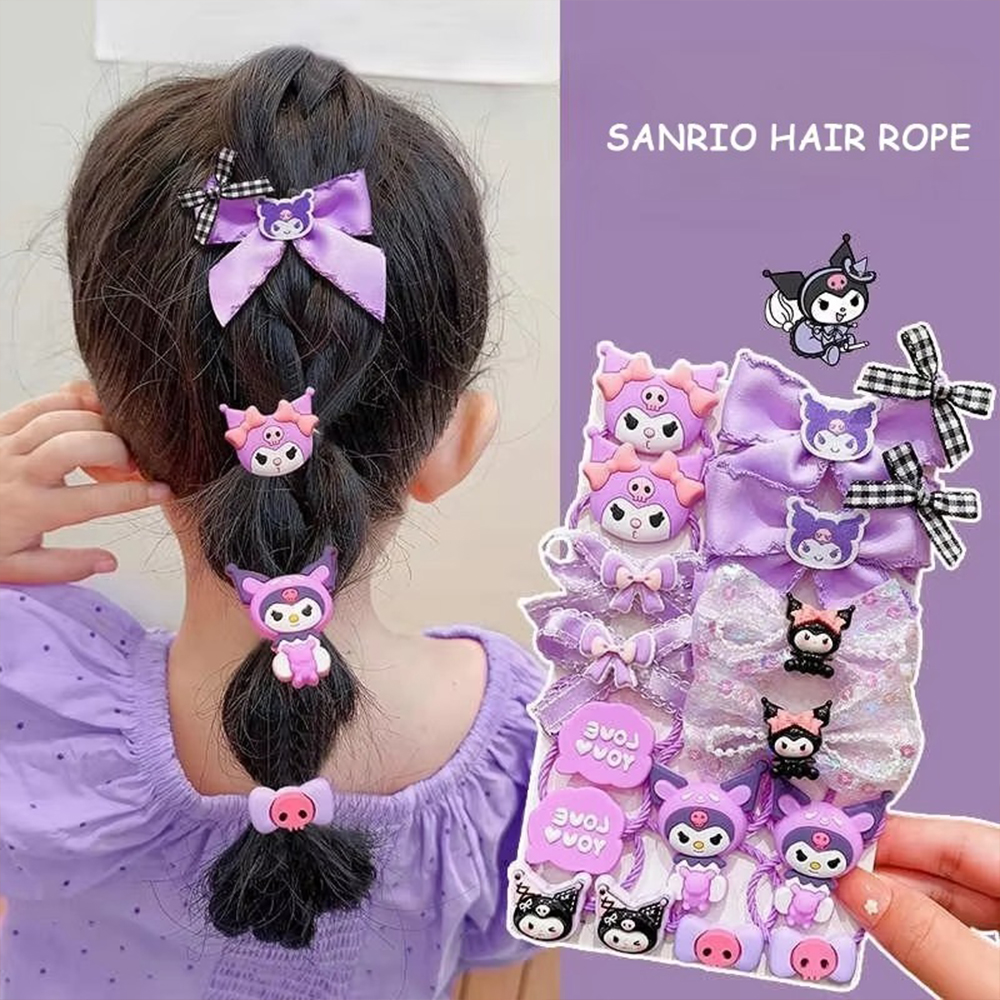 Picture of 18Pcs Kuromi Hair Clip Set Kawaii Baby Girl Sanrio Hair Accessories for Kids