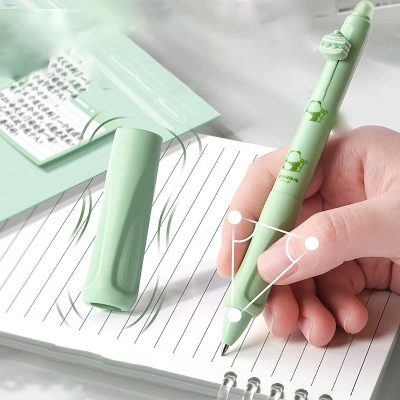 Picture of 4 Pcs Cartoon Capybara Panda Quick-drying Erasable Neutral Aesthetic Pen Writing Tools