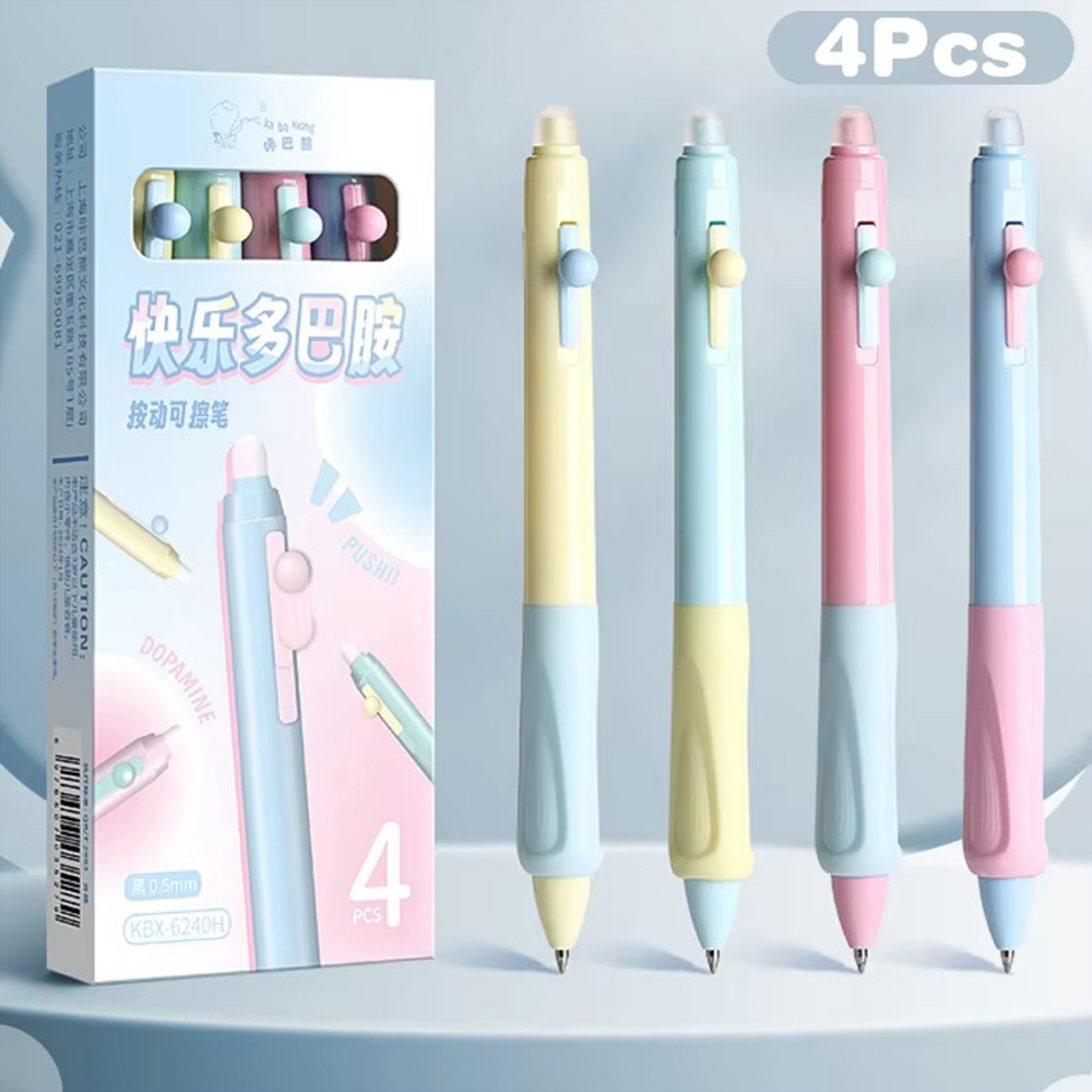 Picture of 4 Pcs Cartoon Capybara Panda Quick-drying Erasable Neutral Aesthetic Pen Writing Tools