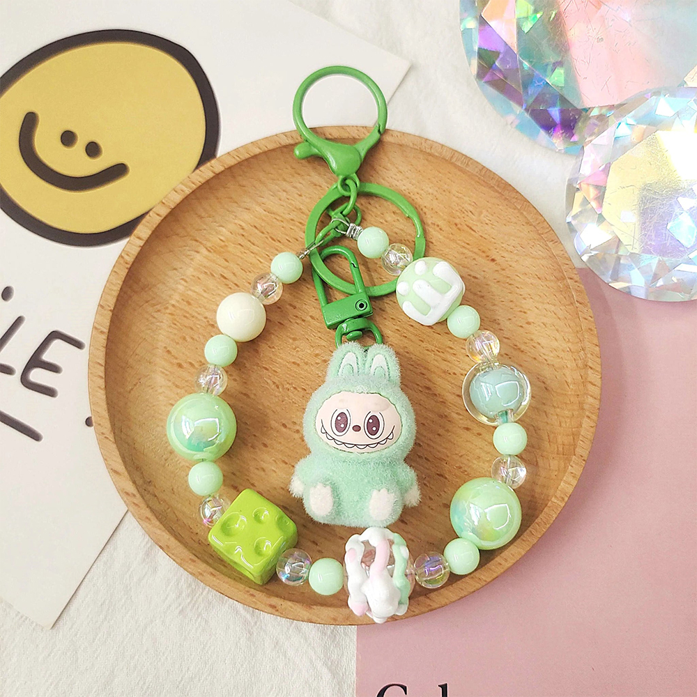 Picture of Labubu Keychain Cute Fluffy Fashion Bags Jewelry Keys Gifts Birthday