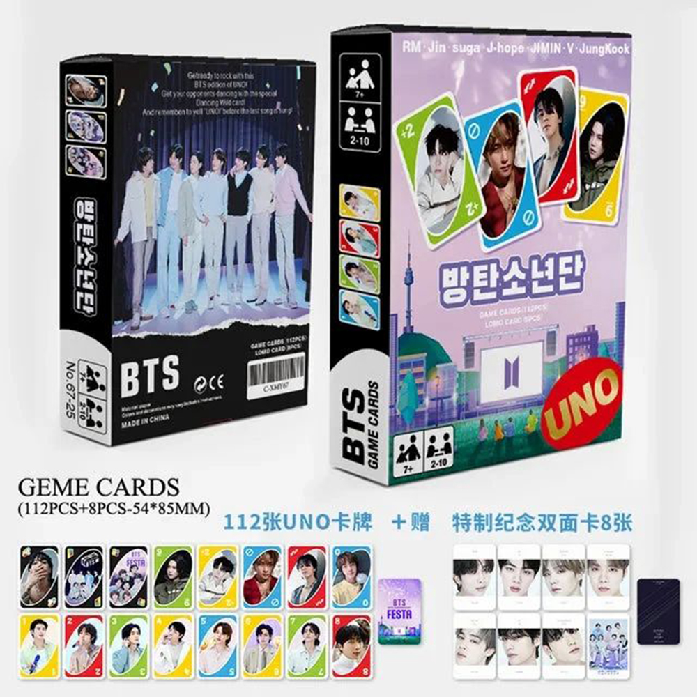 Picture of KPOP BTS 112PCS UNO CARDS Festa Imported Jung Kook Taehyung Jimin Suga J-Hope RM Jin