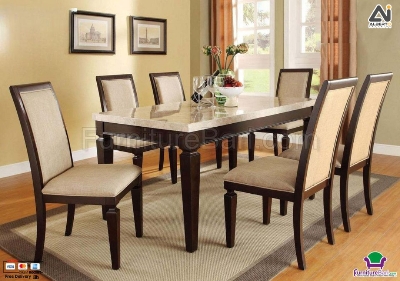 Marble Dining Table DT341 (6 Cairs + 1 Table) 