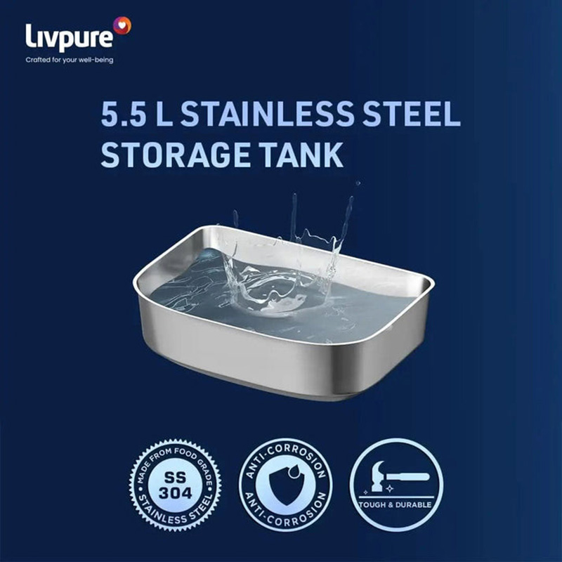 Picture of Livpure Sereno Stainless Steel Tank Water Purifier (RO + UV + UF + Copper)