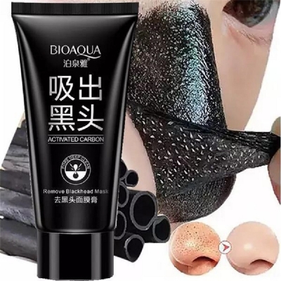 Picture of Bioaqua Blackhead Deep cleansing Purifying Peel Acne Pimples Remover Black Mud Mask skin care product- 60g face mask