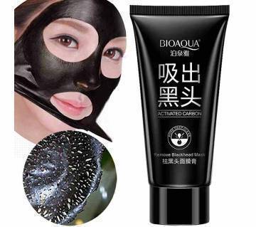 Picture of Bioaqua Blackhead Deep cleansing Purifying Peel Acne Pimples Remover Black Mud Mask skin care product- 60g face mask