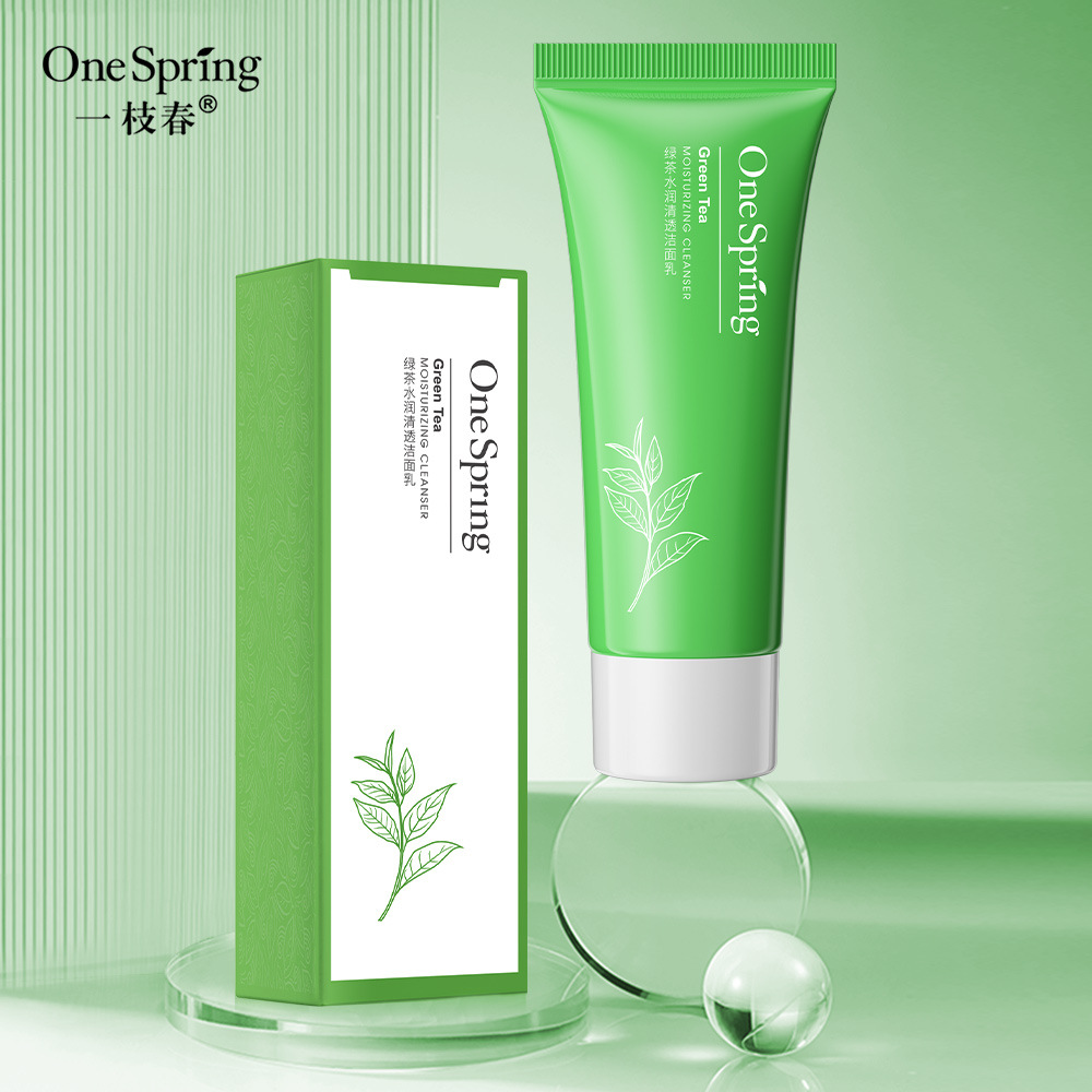 Picture of One Spring Green tea Moisturizing Deep Cleansing Facial Cleanser- 100g