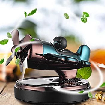 Picture of Fovolat Solar Air Freshener Car High-grade Metal Gift Solar Car Perfume Desk Ornaments for Car Office