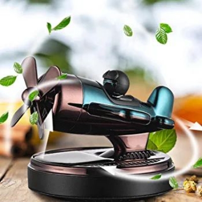 Picture of Fovolat Solar Air Freshener Car High-grade Metal Gift Solar Car Perfume Desk Ornaments for Car Office
