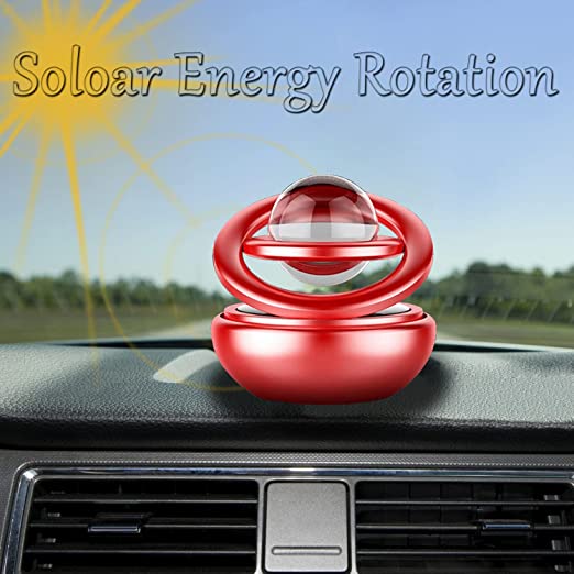 Picture of Double Ring Crystal Auto Rotate Car Perfume Air Car Fresheners (RED)