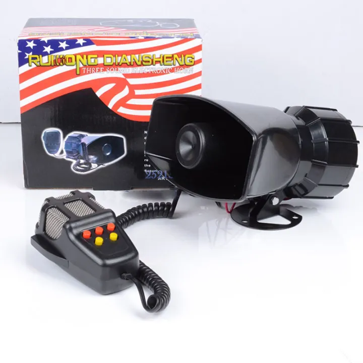 Picture of Car Siren Horn 5 Tone Vehicle Siren Speaker with Mic