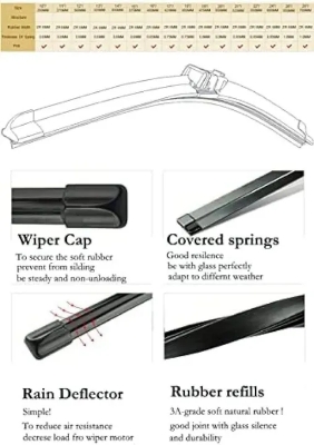 Picture of 26" 16" Front Windshield Wiper Blades Fit For Toyota C-HR CHR (Set of 2)